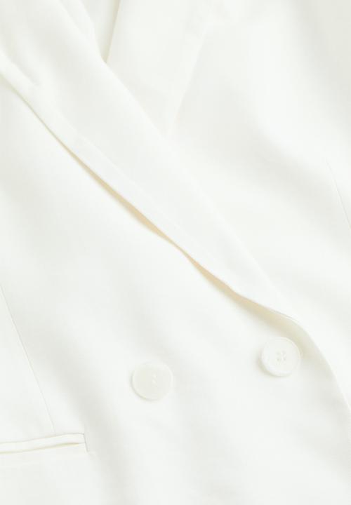 H&M - Double-breasted blazer - white