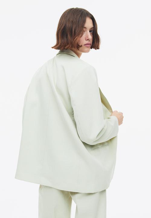 H&M - Single-breasted blazer - light green