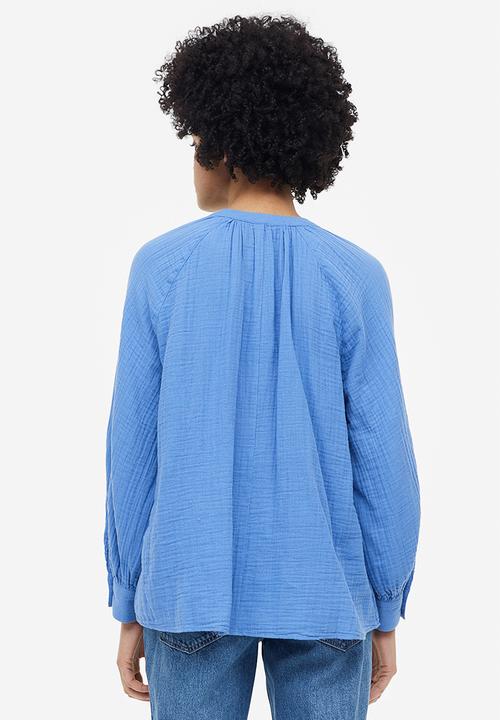H&M - Double-weave blouse - blue