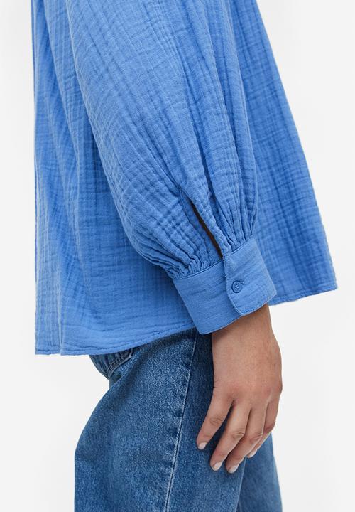 H&M - Double-weave blouse - blue