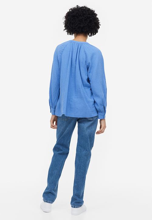 H&M - Double-weave blouse - blue