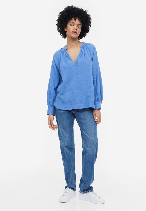 H&M - Double-weave blouse - blue