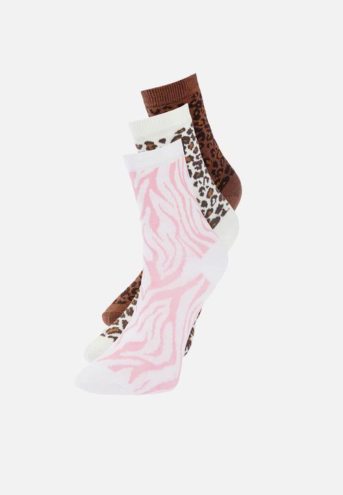 Trendyol - 3 Pack animal print socks - multi