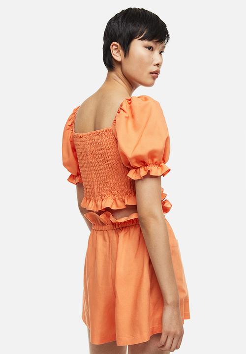 H&M - Paper bag shorts - orange