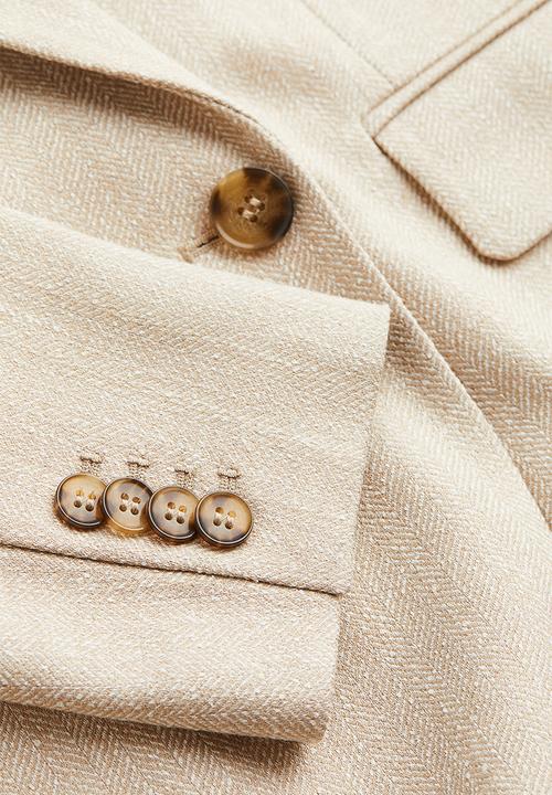 H&M - Double-breasted blazer - light beige
