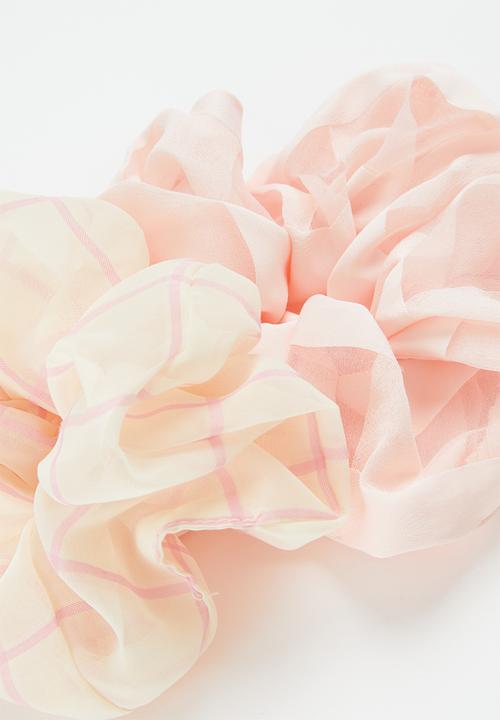 Pop Candy - Girls scrunchie set - pink and orange