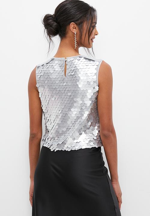 MILLA - Tassle bling top - silver