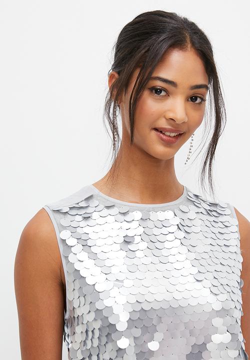 MILLA - Tassle bling top - silver