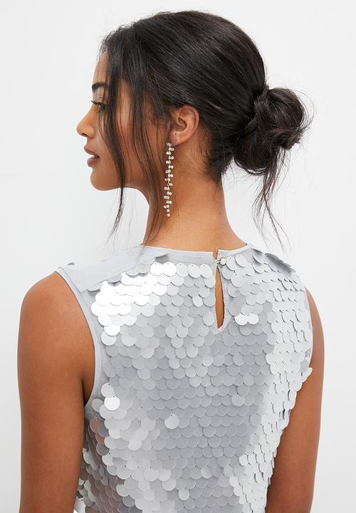 MILLA - Tassle bling top - silver