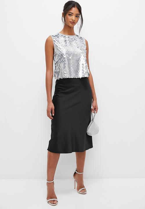 MILLA - Tassle bling top - silver