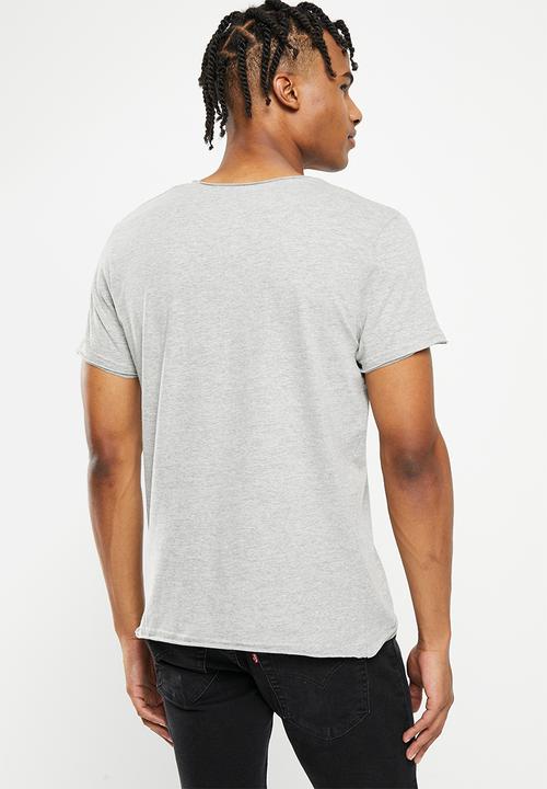Brave Soul - Fresherm tee - light grey marl