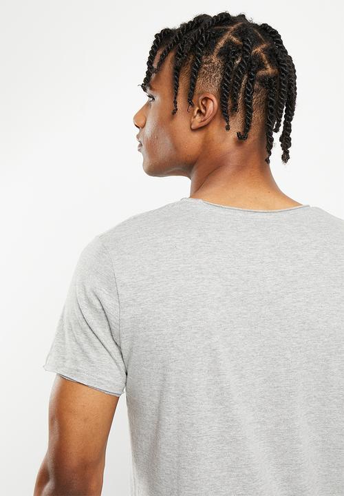 Brave Soul - Fresherm tee - light grey marl