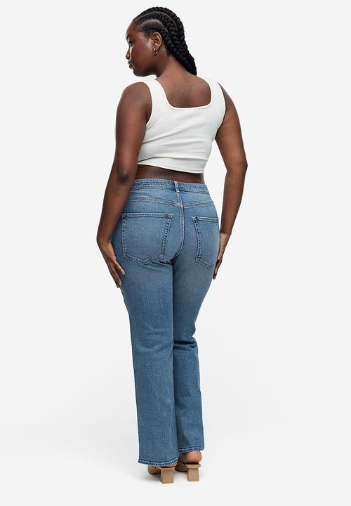 H&M - Curvy fit bootcut high jeans - denim blue