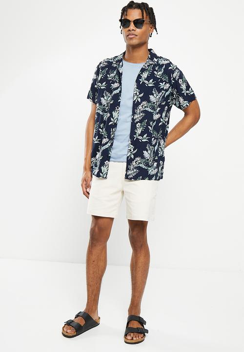 Brave Soul - Multi shirt - navy & green