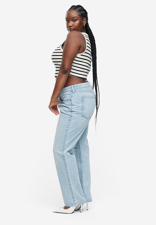 H&M - Curvy fit straight regular jeans -  light denim blue