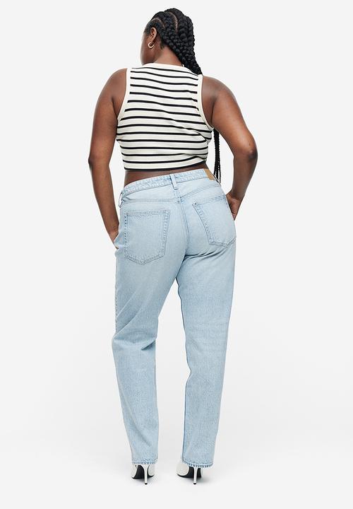 H&M - Curvy fit straight regular jeans -  light denim blue
