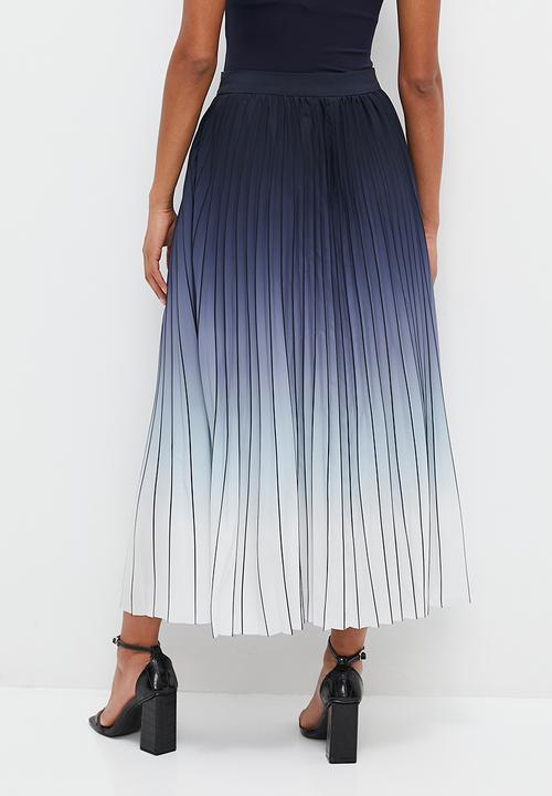 MILLA - Ombre pleated skirt - greys ombre