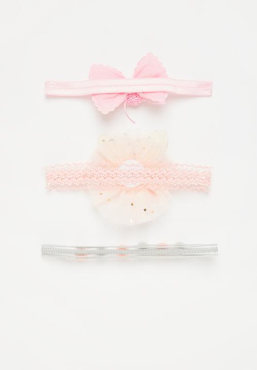 Pop Candy - Baby 3pk occasion headbands - pink
