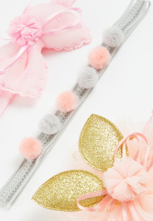 Pop Candy - Baby 3pk occasion headbands - pink