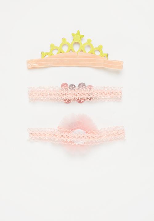 Pop Candy - Baby 3pk occasion headbands - pink multi