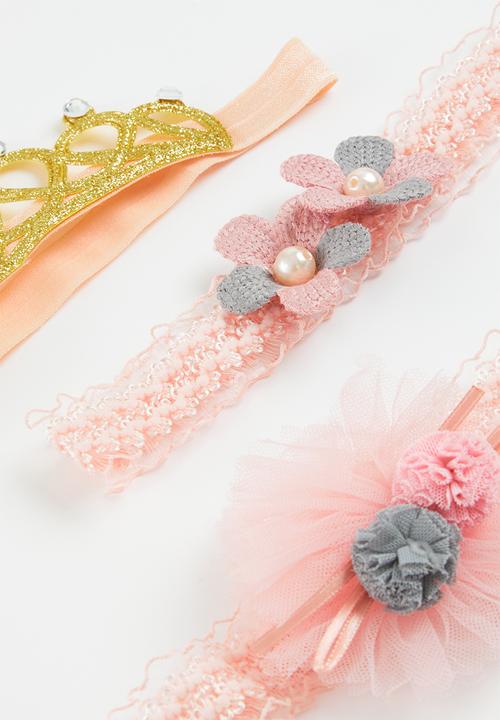 Pop Candy - Baby 3pk occasion headbands - pink multi