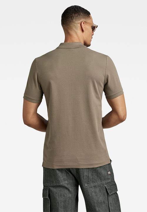 G-STAR - Dunda slim polo short sleeve premium stretch - turf