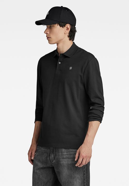 G-STAR - Dunda core polo long sleeve premium stretch pk o - dk black