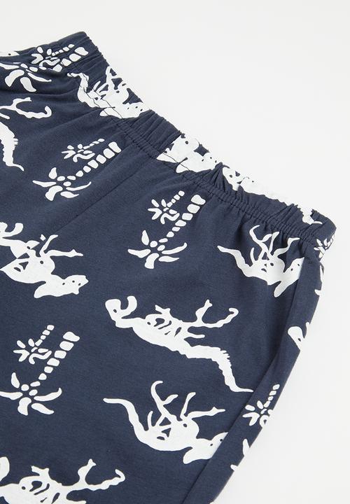 Pop Candy - Printed pj set - navy & white