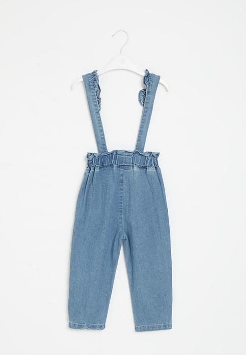 Pop Candy - Girls denim overall - light blue