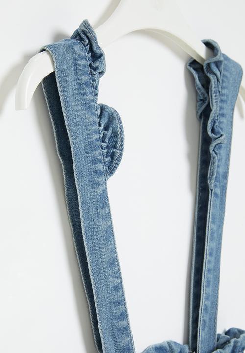 Pop Candy - Girls denim overall - light blue