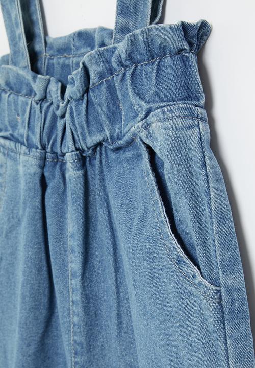Pop Candy - Girls denim overall - light blue
