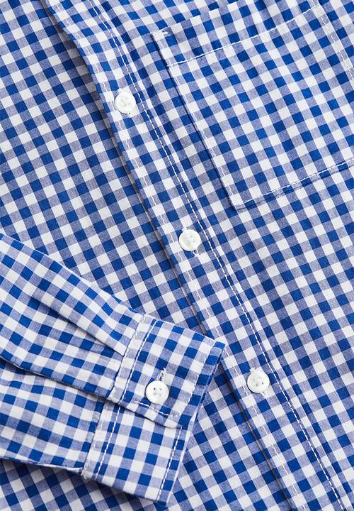 H&M - Long-sleeved shirt - blue / checked 