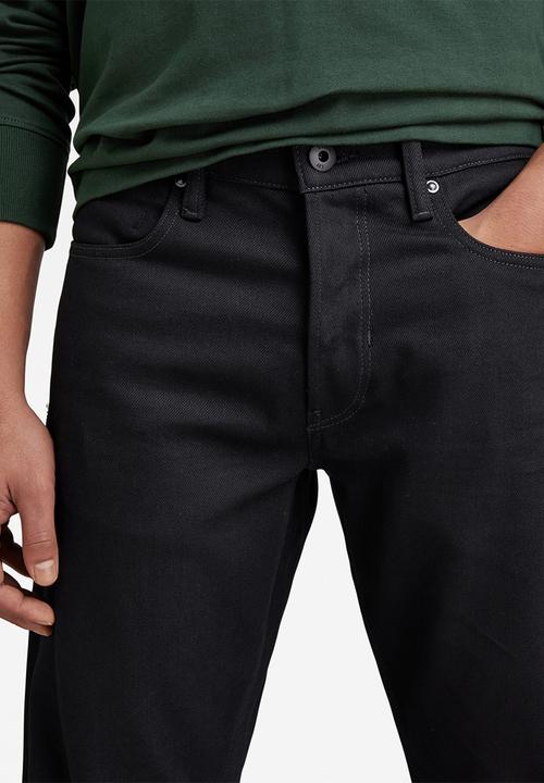 G-STAR - Mosa Straight Nero black stretch denim - pitch black