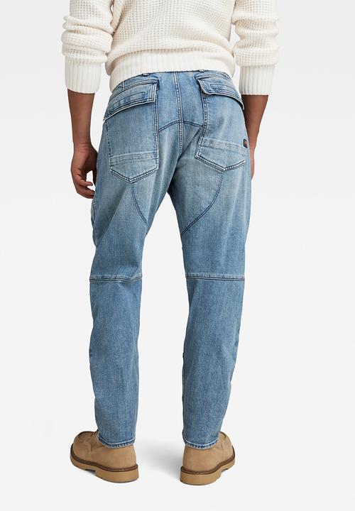 G-STAR - 3D Straight Tapered Denim Cargo Sapa stretch denim r - antique faded oasis