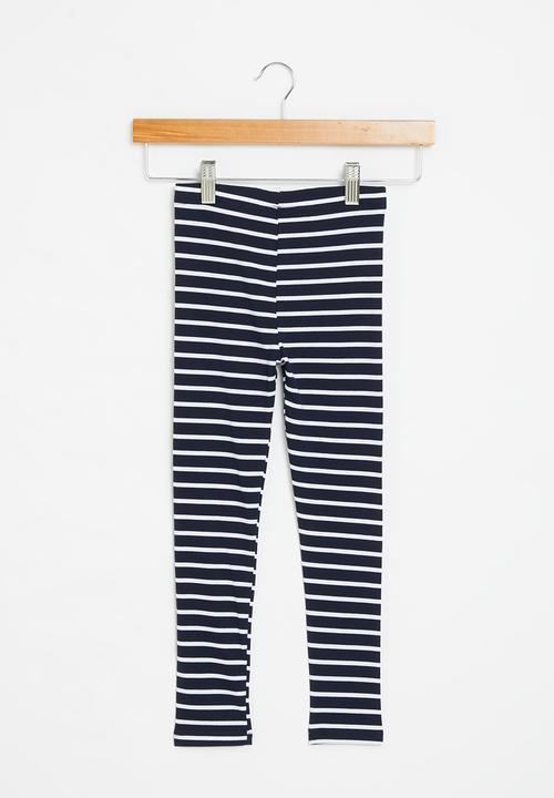 Pop Candy - Printed leggings - navy & white