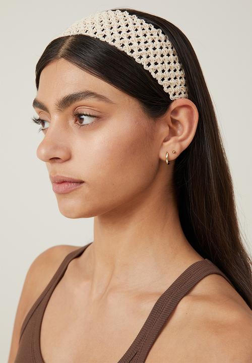 Rubi - Crochet headband - ecru