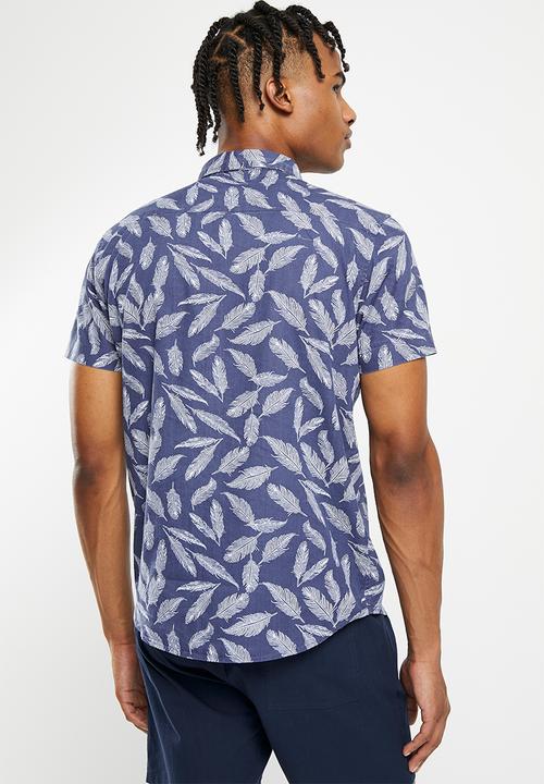 Brave Soul - Antonio shirt - ink & white