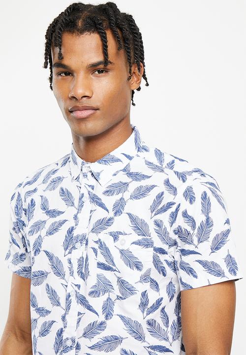 Brave Soul - Defey shirt - optic white & ink