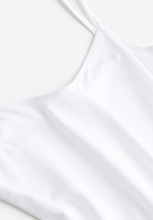 H&M - Strappy microfibre top - white