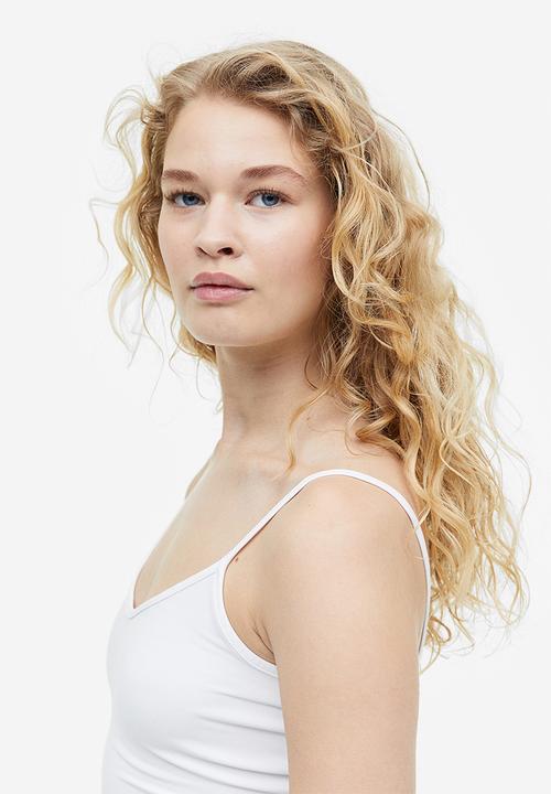 H&M - Strappy microfibre top - white