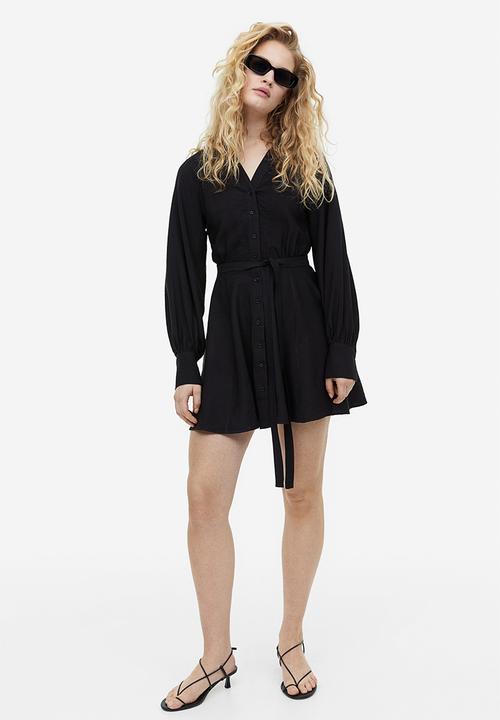 H&M - Tie-belt dress - black