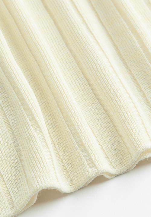 H&M - Rib-knit trousers - light beige