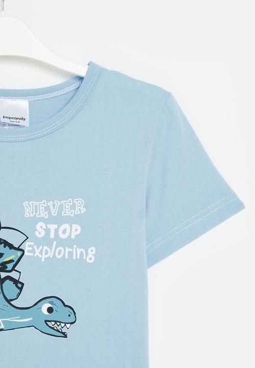 Pop Candy - Printed tee - blue dino