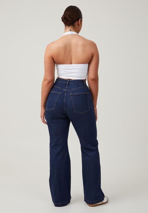 Cotton On - Plus curvy stretch bootleg flare jean - rinse blue
