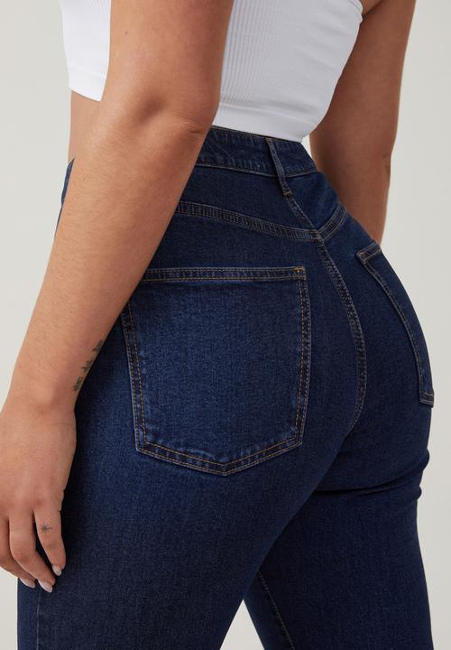 Cotton On - Plus curvy stretch bootleg flare jean - rinse blue