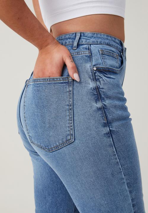 Cotton On - Plus curvy stretch bootleg flare jean - surfers blue