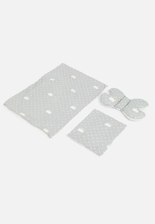 Pop Candy - 5 Piece foldable crib - grey