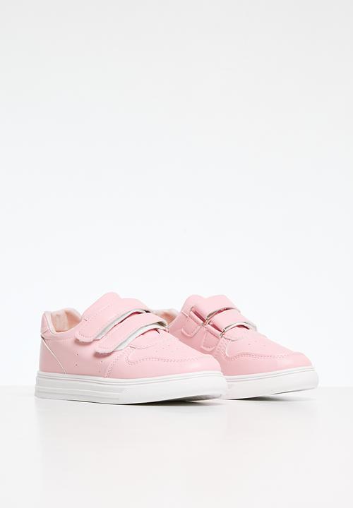 Pop Candy - Girls twin velcro strap sneakers - pink