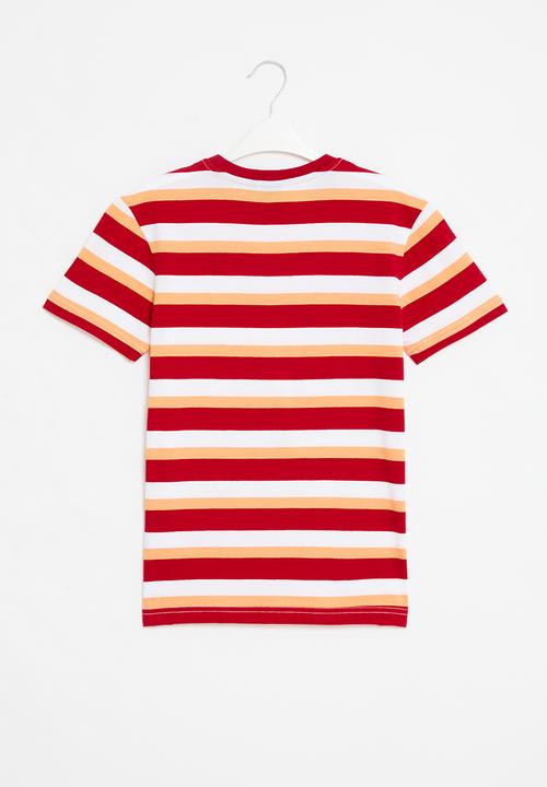 POLO - Boys brandon striped tee - red