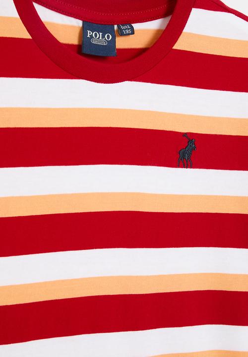 POLO - Boys brandon striped tee - red